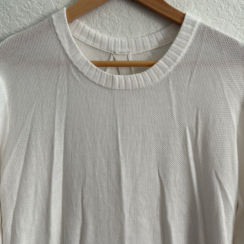 Lululemon Sincerely Yours White Sweater Size 8 - Picture 4 of 12